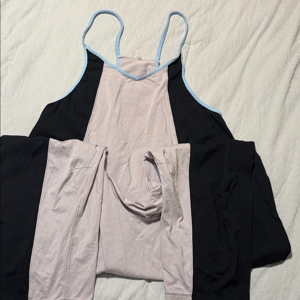 Free People Hot Shot Color Block Jumpsuit